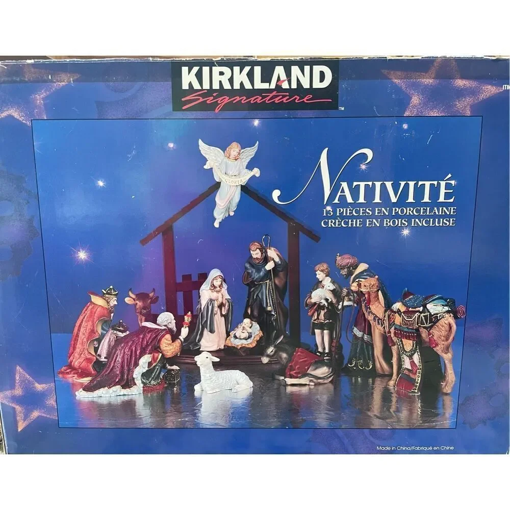 Kirkland Porcelain Nativity MARY Figure Replacement Blue Box 75177
